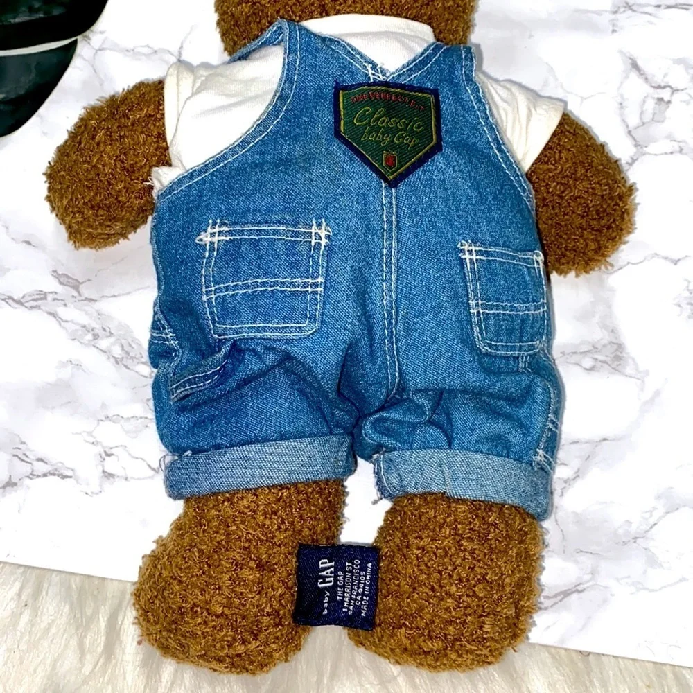 Classic Baby Gap Teddy Bear Plush Denim Overalls 14